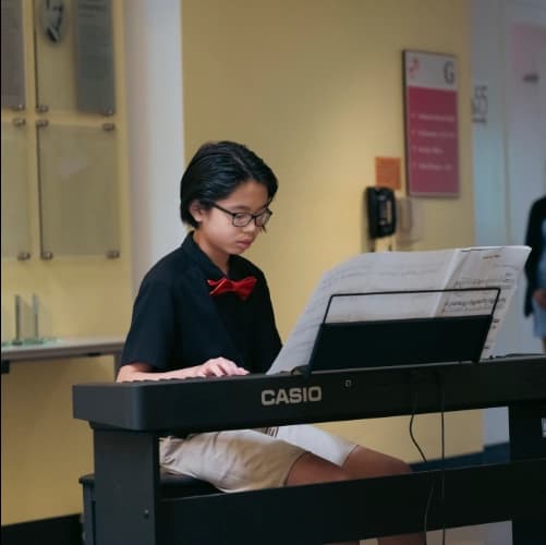 Piano student